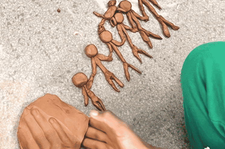 Peinture d'enfant réalisée en art-thérapie à Strasbourg